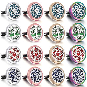 Diffuseur d'huiles essentielles pour voiture en acier inoxydable avec fermeture magnétique, clip de ventilation, désodorisant - Product Image 5