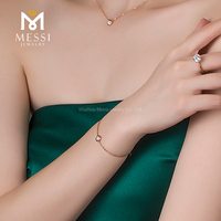 Messi — bijoux en or MS-163 pour hommes, bracelet de bateau solide 10k 14k 18k, 0.5