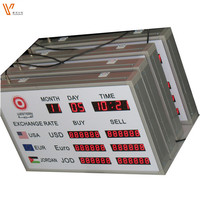 Tablero de Visualización de Tipo de Cambio de Divisas Electrónico Digital LED para Bancos, Venta al por Mayor
