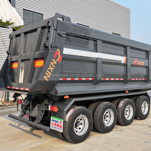 <span class=keywords><strong>Remorque</strong></span> à benne arrière en forme de U à 4 essieux, robuste, 80-100 tonnes |   Semi-<span class=keywords><strong>remorque</strong></span> à benne basculante renforcée pour l'exploitation minière et le transport de roches - Product Image 4