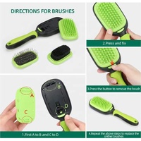 Nouveau peigne de toilettage polyvalent 5 en 1 pour animaux de compagnie avec lames interchangeables Kit de démêlage et de coupe de poils d'animaux de qualité supérieure