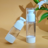 Bouteille de sérum de lotion sous vide 15ml 30ml 50ml, pompe blanche AS/PP, emballage cosmétique vide pour crème, essence, fond de teint