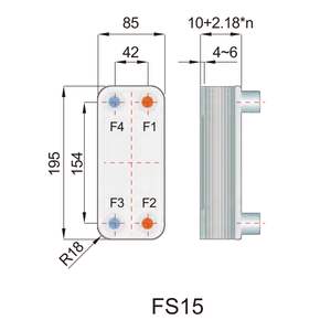 Scambiatore di Calore a Piastre di Qualità Superiore, Scambiatore di Calore a Piastre a Flusso Libero Senza Guarnizioni, Scambiatore di Calore a Piastre PHE - Product Image 2