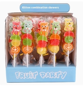 20g karikatür kutulu meyve şiş yumuşak sakızlı şeker lolipop tatlı lezzet ile öğrenciler için rahat aperatifler toptan - Product Image 6