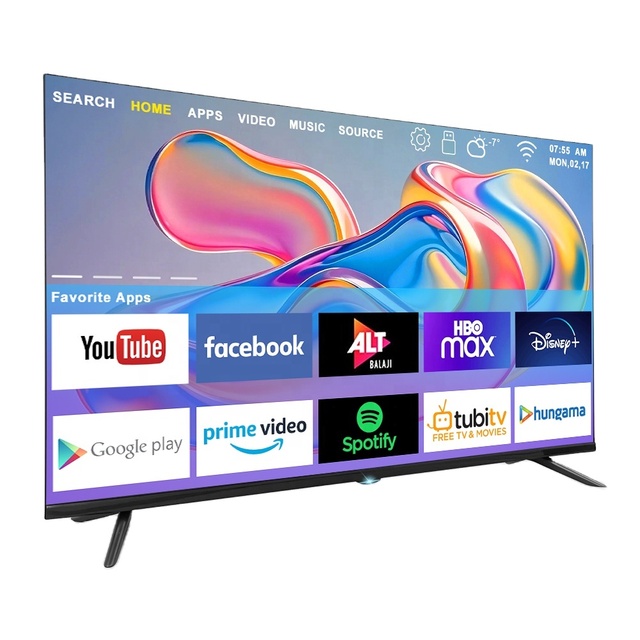 Frameless Pixel OEM Smart TV 32-85 Inches 4K 8K Ultra HD LED OLED QLED Android Wifi with 120Hz Refresh Rate for Hotels