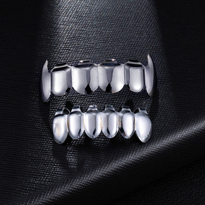 2023 Hiphop alliage <span class=keywords><strong>doré</strong></span> <span class=keywords><strong>dent</strong></span> Grillz unique mode dents Grillz hommes accessoires plaine dents Grillz - Product Image 4