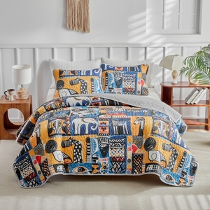 Ensemble <span class=keywords><strong>de</strong></span> couettes imprimées légères avec taies d'oreiller, couvre-lit patchwork 200TC, livraison directe, <span class=keywords><strong>couette</strong></span> d'été - Product Image 4