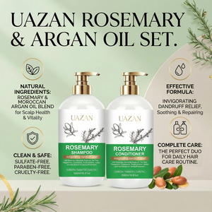 Champú y Acondicionador de Aceite de Argán Natural Sin Sulfatos de Marca Privada, Hidratante, Anticaspa, con Aceite de Romero para el Crecimiento del Cabello - Product Image 5