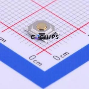 1TS001G-2700-1500-CT Tactile Switch SMD,5.1x5.1mm Switch Single Pole Single Throw Round Button 2.7N Vertical Mount - Product Image 1