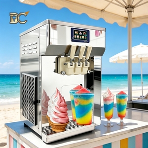 920Pcs/H <b>Soft</b> Ice Cream Maker <b>Machine</b> 3 Nozzle Table Top <b>Soft</b> <b>Serve</b> Ice Cream <b>Machine</b> Commercial Frozen Yogurt Blending <b>Machine</b> - Product Image 1