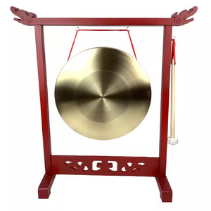 Gong de Cobre Puro al por Mayor, Instrumento Tradicional Chino, Adorno para Ceremonia de Inauguración, Gong con Soporte - Product Image 4