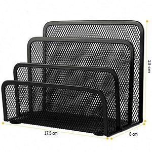 Desk Organizer Mesh Metal Desktop <b>Small</b> Letter Design Shelf Letter Shelf - Product Image 3