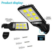 Lampe murale solaire à détecteur de mouvement pour extérieur, jardin, rue, étanche, rechargeable