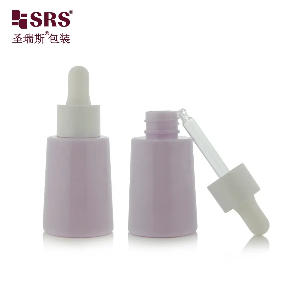 20/410 boş koni şekli özel enjeksiyon renk plastik damlalık özü 30ml PET şişe