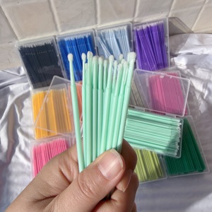 Applicatori Micro di Alta Qualità, 100 Pezzi per Scatola, Mini Spazzole Colorate in Cotone per Trucco e Cura Personale - Product Image 4