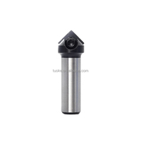 Fraise à rainurer simple à queue de 6 mm TUOKE TK1058, à rainure en V, avec insert en carbure, pour le travail du bois