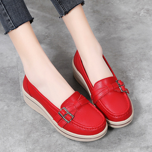 Chaussures plates pour femmes chaussures de ballet découpées en cuir respirant mocassins femmes bateau chaussures <span class=keywords><strong>ballerine</strong></span> dames chaussures décontractées - Product Image 4