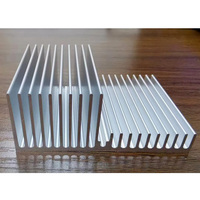Plaque de dissipateur thermique en aluminium 6063 de grande taille, boîtier de dissipateur thermique, dissipateur thermique en aluminium de 100 mm, alliage d'aluminium anodisé, fabricant de pièces polies