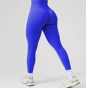 Pantalon de yoga respirant à séchage rapide avec logo personnalisé, vêtements de sport pour l'entraînement, leggings de fitness scrunch pour femmes - Product Image 5