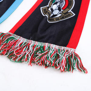 Venta al por mayor promoción diseño personalizado tejido Jacquard bordado acrílico bufanda chal para Deportes Fútbol aficionados clubes - Product Image 3