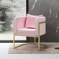 Canapé moderne en tissu velours personnalisé en usine Chaise longue pour salon de manucure Chaise de réception pour salle à manger Hôtel Salon de beauté
