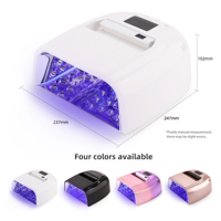 Lampe à ongles sans fil Misbeauty Rose Gold 128W Hybride Pro Cure Gel 2 en 1 Mini lampe à embouts Utilisation en salon Professionnelle