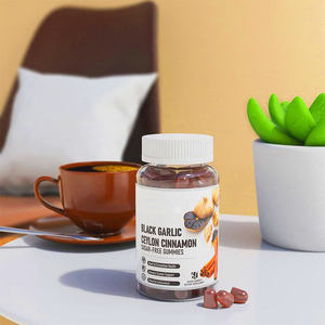 Suppléments à l'ail noir vieilli 1000mg Plus bonbons gommeux au chrome et à la cannelle ceylan biologique - Product Image 4