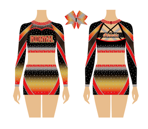 नई स्पार्कल चीयरलीडर पोशाक लड़कियों को एक समान पोशाक स्कर्ट कस्टम बनाने वाली लड़कियों को खुश करती हैं - Product Image 3