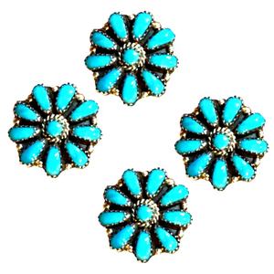 La señorita <span class=keywords><strong>Daisy</strong></span> flor turquesa Natural de plata esterlina, anillo de plata, anillo de la joyería - Product Image 5