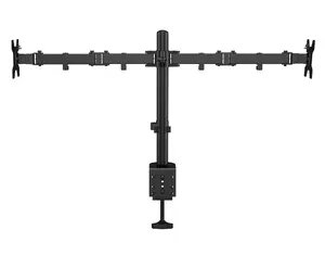 Dual LCD Monitor Desk Mount Stand Heavy Duty Fully Adjustable, 2 Arms Fits Two Screens Up to 27", VESA Compatible