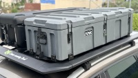 Accessoires 4x4 2026 : Boîte de toit portable en plastique 110L, robuste, pour outils, XXL, pour porte-bagages de toit, boîtes de rangement de cargaison