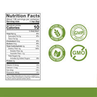 Poudre de compléments alimentaires à base de Psyllium ODM - 4g de fibres solubles par portion, sans OGM et végétalien, pour le bien-être digestif et la pâtisserie