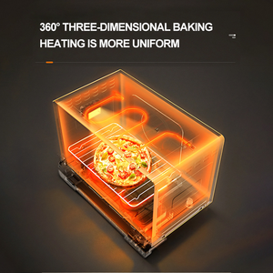 Four commercial multifonctionnel électrique à un seul niveau pour pizzas, 2 kW, 220 V, avec contrôle de température, pour les boulangeries et les entreprises de restauration - Product Image 4