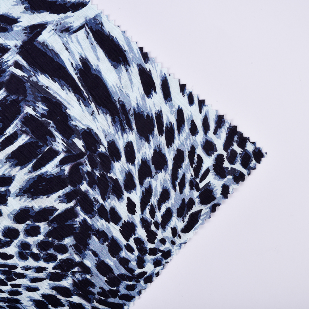 Custom Design Ventilate and Soft Rayon Nylon Creped Printed Fabric for Women