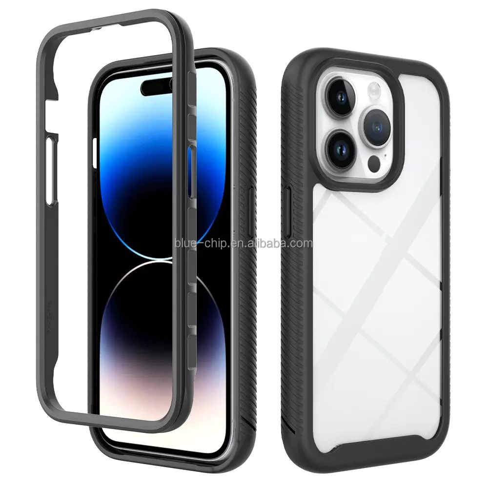 Nueva cubierta de parachoques resistente a prueba de golpes de protección de cuerpo completo de 360 grados al por mayor para Iphone 15 14 13 XR XS Max Dual Shell Phone Case