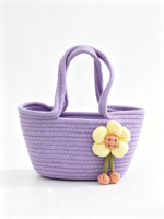 Sacs cabas tissés en corde de coton de couleur personnalisée, fournis directement par l'usine, pour femmes, à la mode, pour le quotidien et la plage