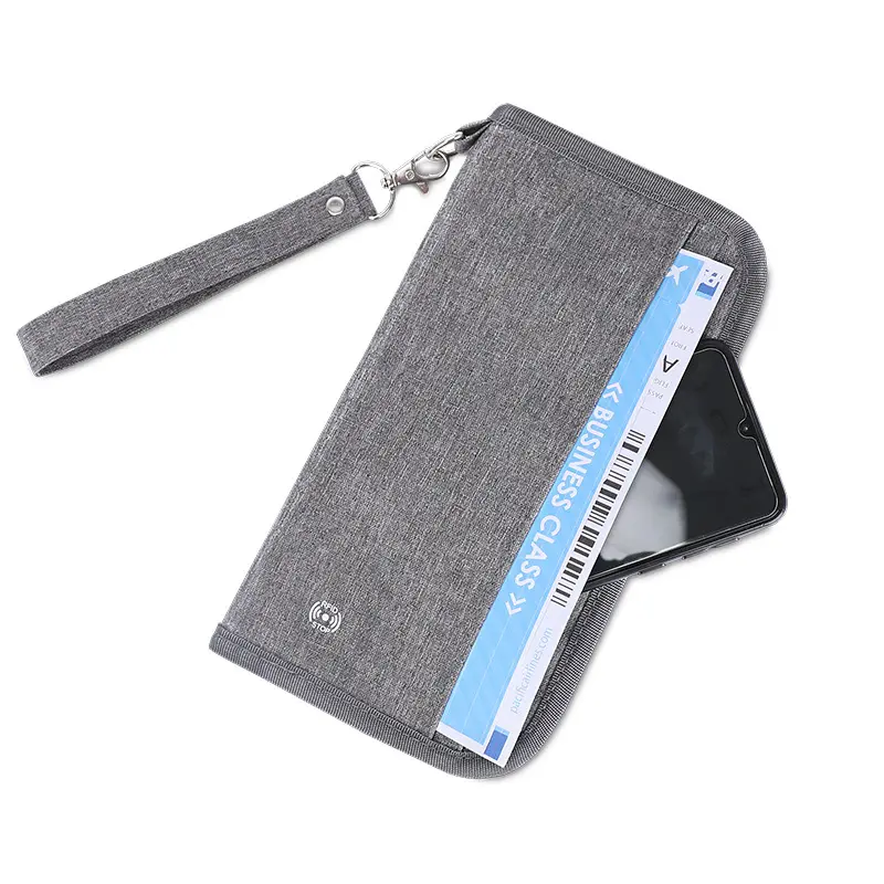 Yeni özel sertifika belge organizatörü çanta ince iş pasaport kredi kart tutucu uzun RFID engelleme seyahat bilet cüzdan