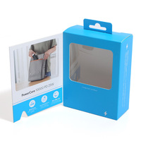 Boîtes rigides sur mesure pour câbles de chargeur Type C, emballage avec fenêtre creuse, gaufrage pour appareils photo, ordinateurs et électronique