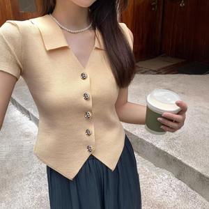 Chaleco de punto para mujer con cuello en V al por mayor de MHK, Top sin mangas informal para mujer - Product Image 1