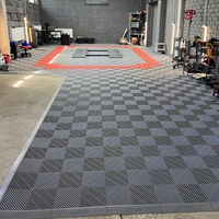 Tianfu Hochbelastbare Modulare Garagenbodenfliesen 40mm Ineinandergreifende Gittermatten 10-Tonnen Tragfähigkeit UV-Beständige Polypropylen-Bodenplatten