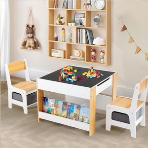 <span class=keywords><strong>ชุด</strong></span><span class=keywords><strong>โต๊ะ</strong></span>และเก้าอี้<span class=keywords><strong>เด็ก</strong></span><span class=keywords><strong>โต๊ะ</strong></span>4 in 1สำหรับ<span class=keywords><strong>เด็ก</strong></span>วัยหัดเดินพร้อมลิ้นชักเก็บของโต๊ะกิจกรรมไม้สำหรับ2 in 1<span class=keywords><strong>โต๊ะ</strong></span>ถอดออกได้ชั้นหนังสือ - Product Image 1