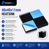 Dissipateur thermique pour moteur pas à pas 42 d'imprimante 3D, 40x40x11mm, refroidisseur en aluminium avec support adhésif pour une dissipation thermique efficace et rapide