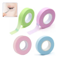JingDai - Juego de 12 rollos de cinta de gel de silicona no tejida para pestañas, herramienta de belleza de China para práctica personal de extensión de pestañas en salón - Product Image 1