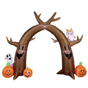 Arco Inflable de 2.4m para Halloween con Diseño de Árbol Seco, Búho Fantasma y Calabaza, Modelo Inflable para Exteriores con Luces LED, Decoración para Patio - Product Image 5