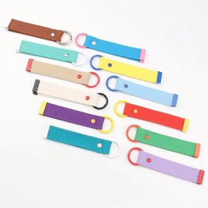 Porte-clés en nylon personnalisé style INS coréen pour sacs, avec mousqueton métallique pour bouteille, sangle anti-perte et petite attache. - Product Image 2