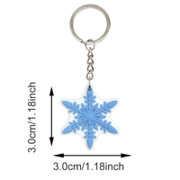 Winter Kerst Sleutelhanger Sneeuwvlok Pinguïn Siliconen Sleutelhangers Hot Sell Feestdagen Thema Sleutelhangers voor Promotionele Cadeaus