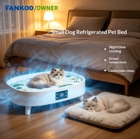 Lit pour animaux de compagnie intelligent thermostatique en alliage d'aluminium blanc - Chauffage et refroidissement double mode, étanche, anti-urine, pour chiens et chats, assemblage OEM