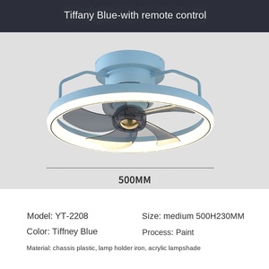 Ventilador de techo de Interior de diseño europeo moderno con luz y control remoto, nuevo motor de CC de cuerpo de lámpara acrílica para sala de estar de Hotel y dormitorio - Product Image 5