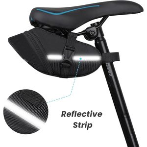 Bolsa de asiento de bicicleta Premium Durable Nylon EVA Bolsa de sillín de bicicleta Paquete de cuña Asiento Ciclismo Accesorios Bolsa de almacenamiento para montaña - Product Image 5