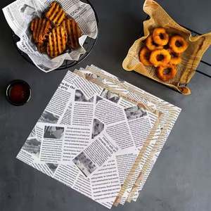 Food Grade Coated Baking <b>Paper</b> Greaseproof Disposable Recyclable Eco-friendly Custom <b>for</b> Cake Restaurant Take Out Food Packaging - Product Image 2